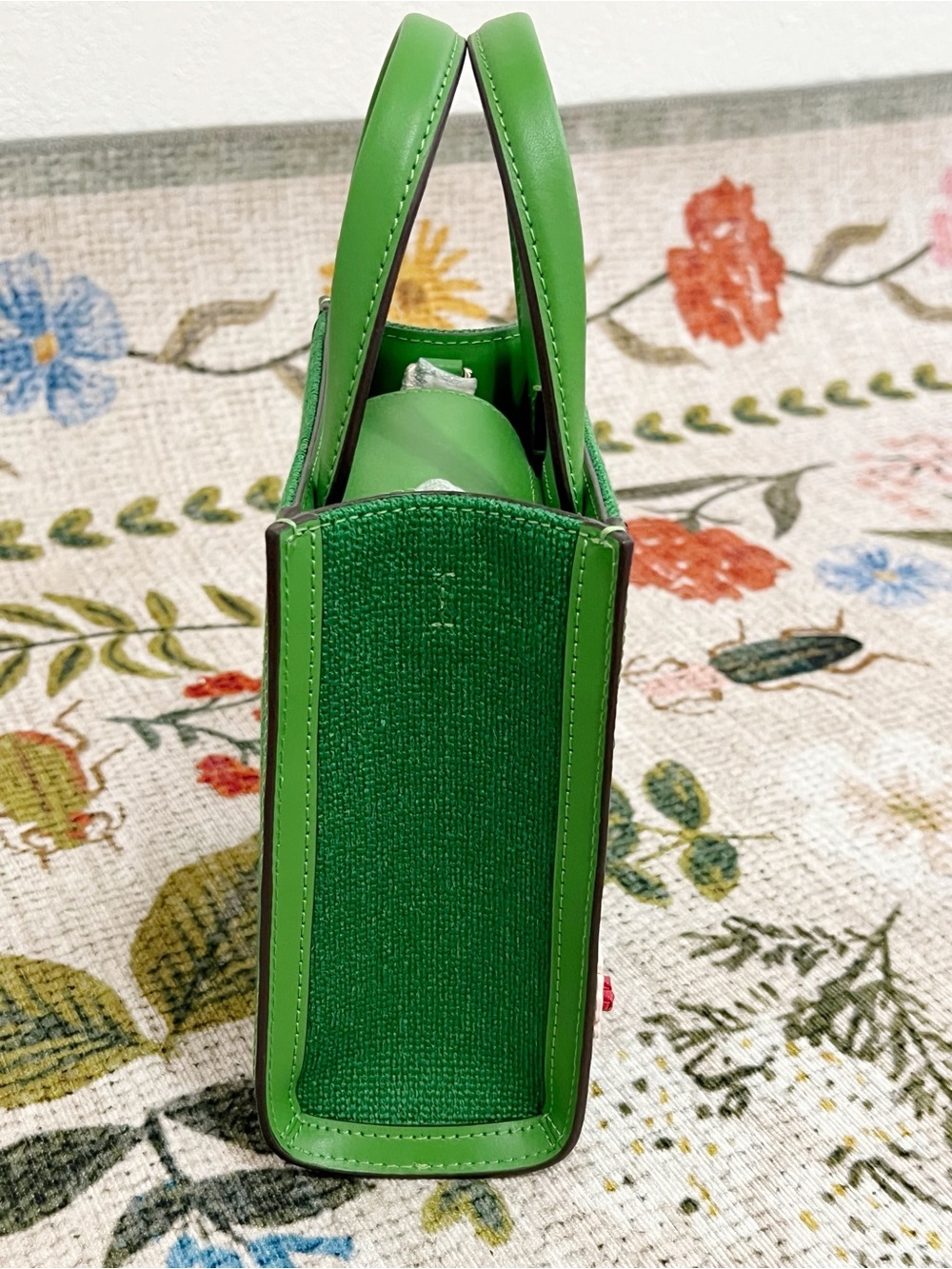 NWT Kate Spade NY Manhattan Floral Appliqué Green Mini Tote Bag - Picture 11 of 14
